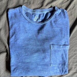 J. Crew Garment Dyed Slub Cotton S/S Tee Shirt medium blue $48
